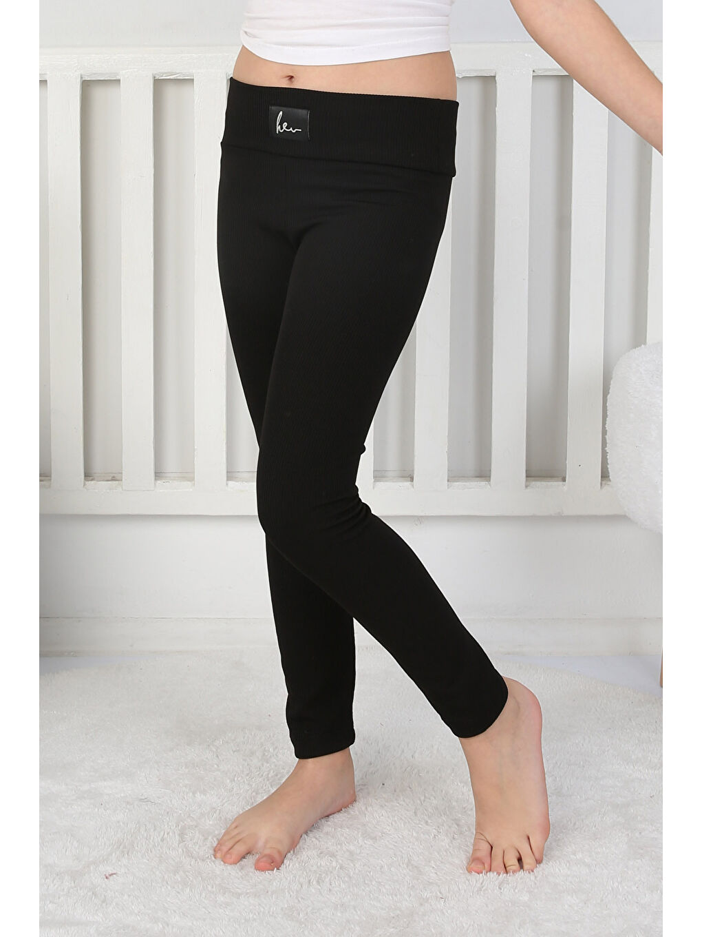 Kız Çocuk Siyah Kız Çocuk Tayt - 26728-2