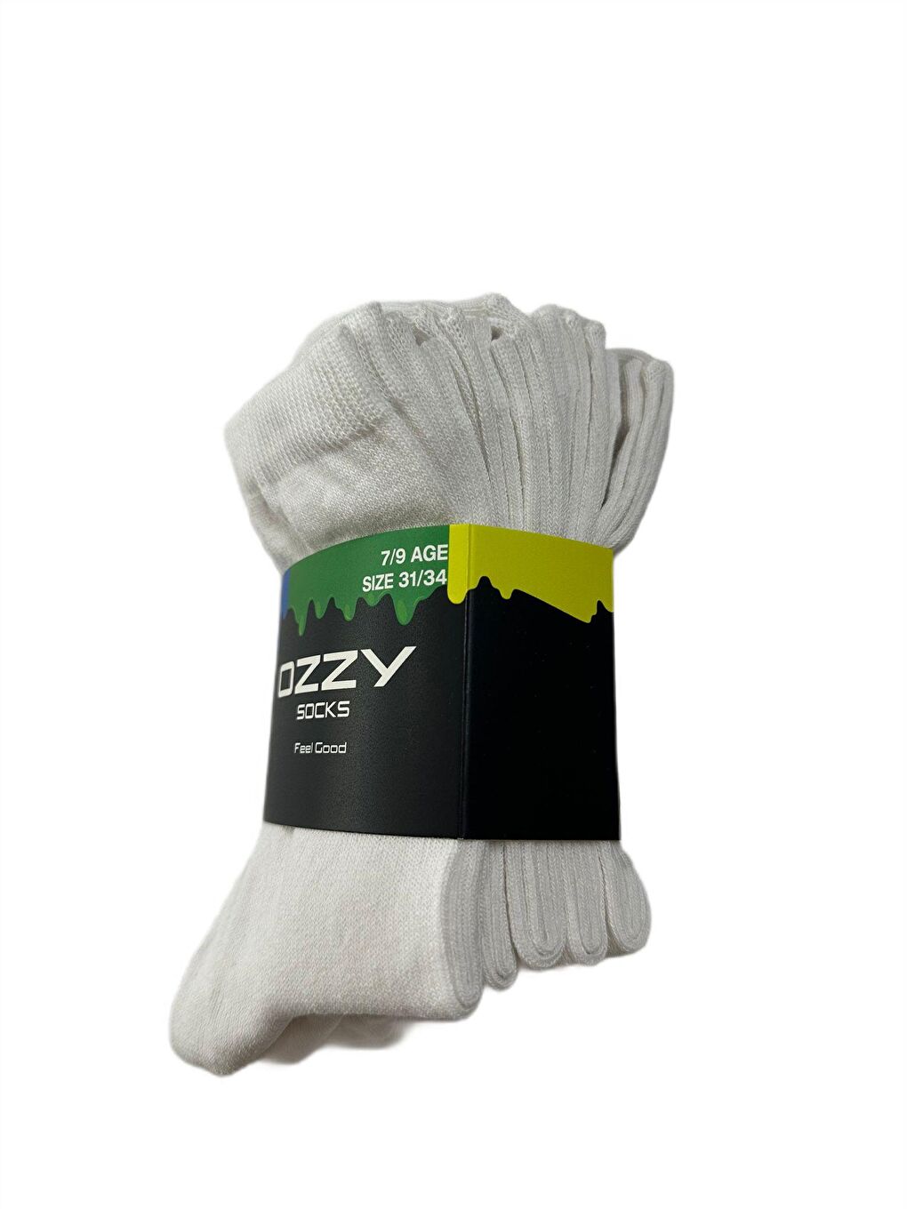 OZZY SOCKS Beyaz 5 Çift Beyaz Renkli Pamuklu Çocuk Uzun Soket Çorap