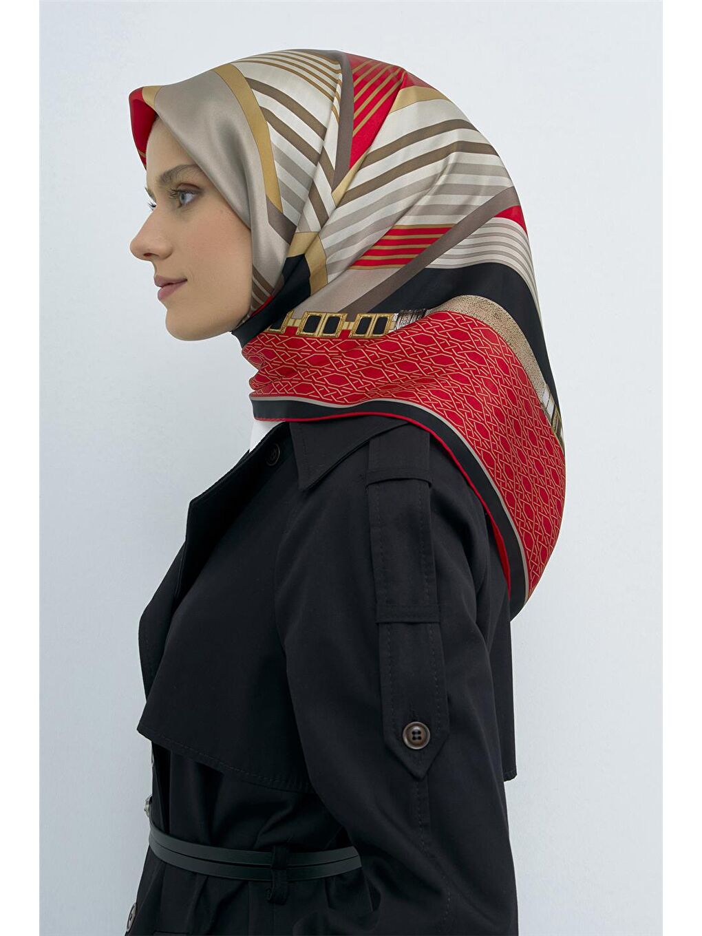 Karışık Saf İpek Twill Eşarp 9521D 05-2