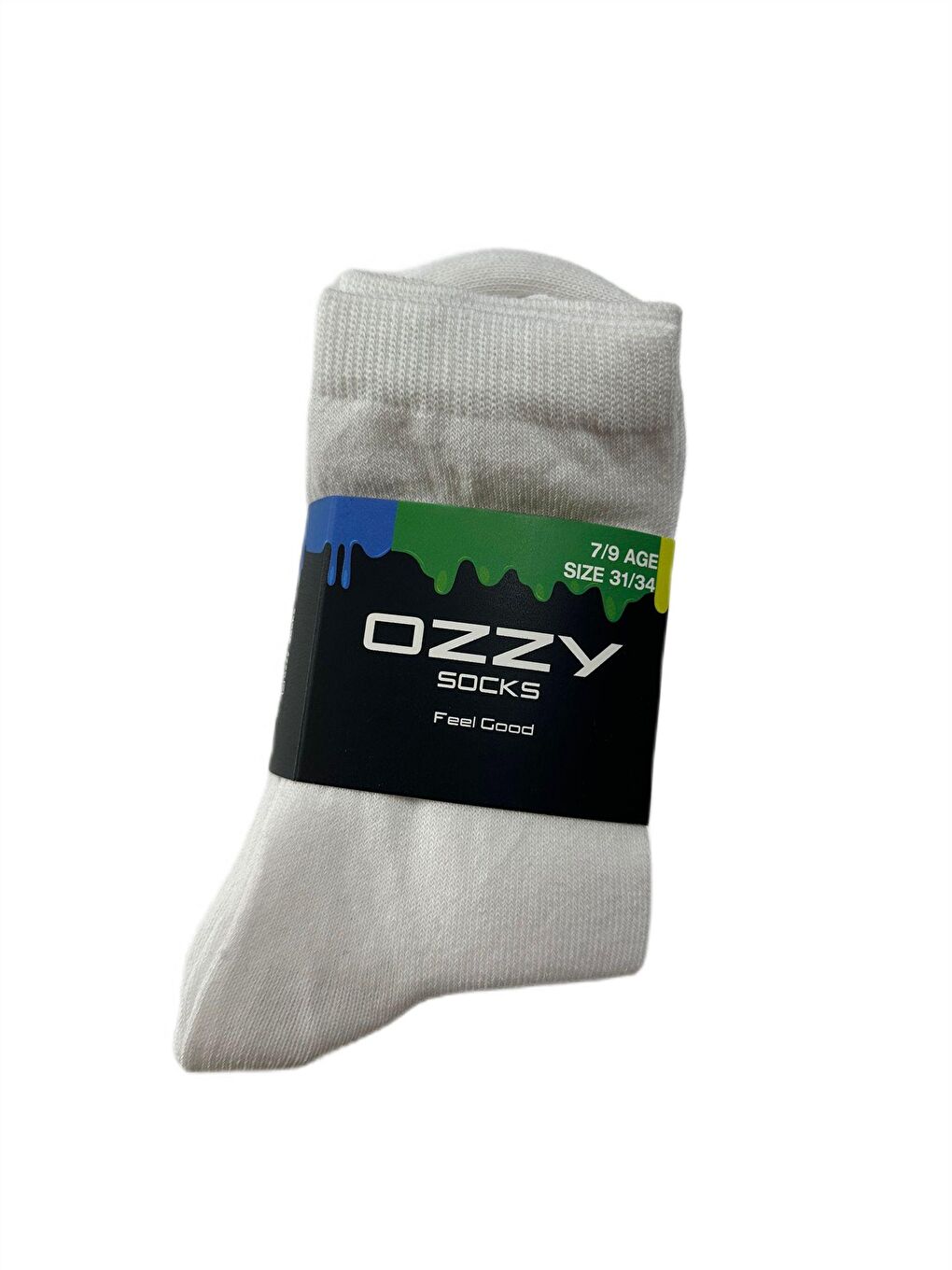 OZZY SOCKS Beyaz 5 Çift Beyaz Renkli Pamuklu Çocuk Uzun Soket Çorap - 1