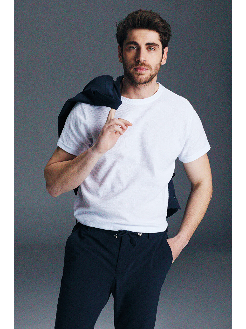 Lacivert Performans Suit Slim Fit Düz Takım Elbise-4