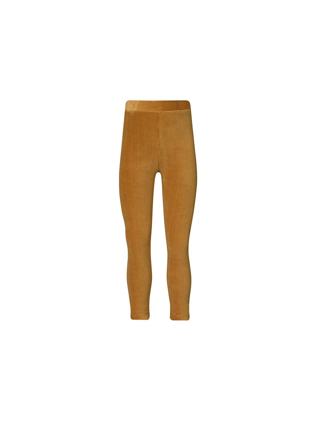 Sarı Hardal Kız Çocuk Fitilli Kadife Tayt