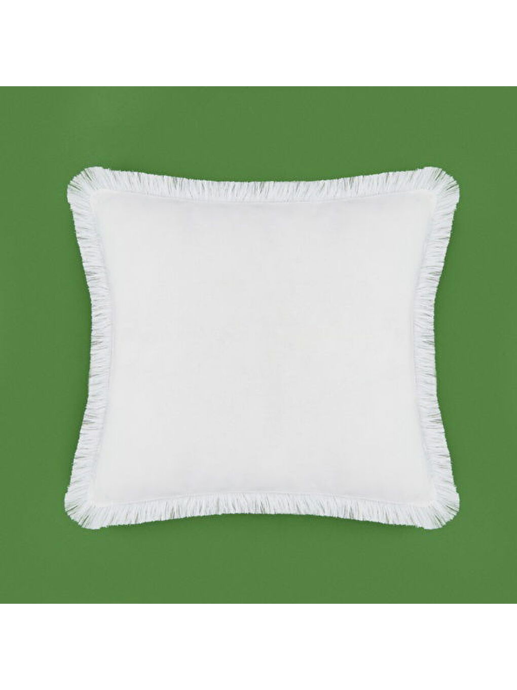 Soft Ethnic Saçak Detaylı Kırlent - Beyaz - 40x40 cm-2