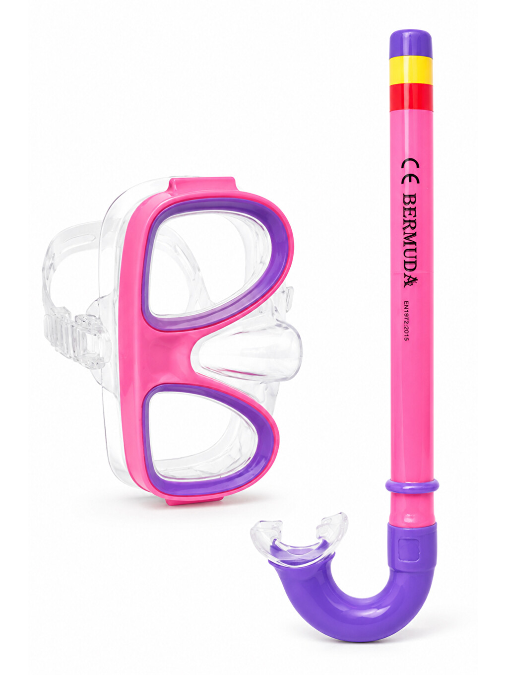 Dalış Gözlük Maske 14+ Şnorkel Seti 01 Pembe-1
