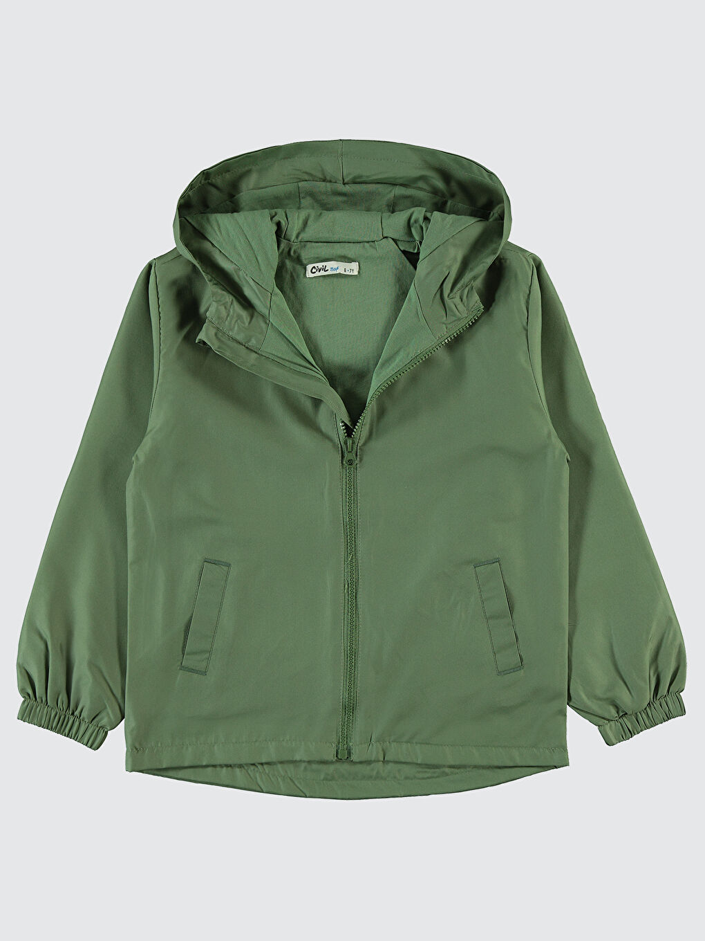 Boys Erkek Çocuk Yağmurluk 6-9 Yaş Açık Haki-1