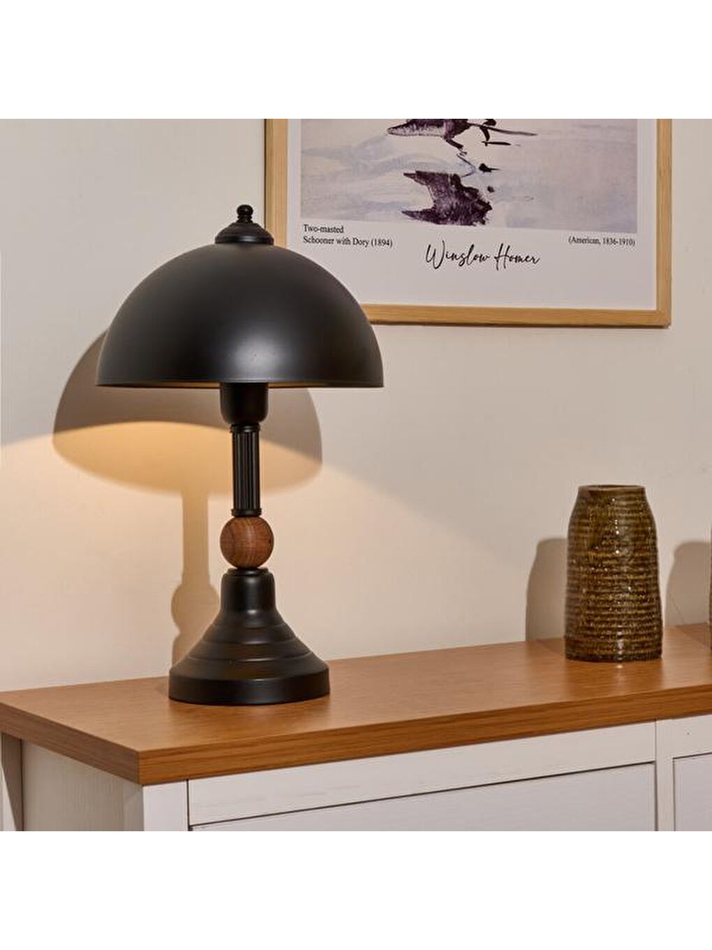 Evidea Lighting Walford Abajur - Siyah