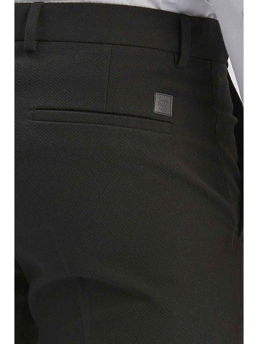 Siyah Esnek Lastikli Yandan Cepli Casual Slim Fit Ayarlanabilir Kemer Pantolon 1003240162-4