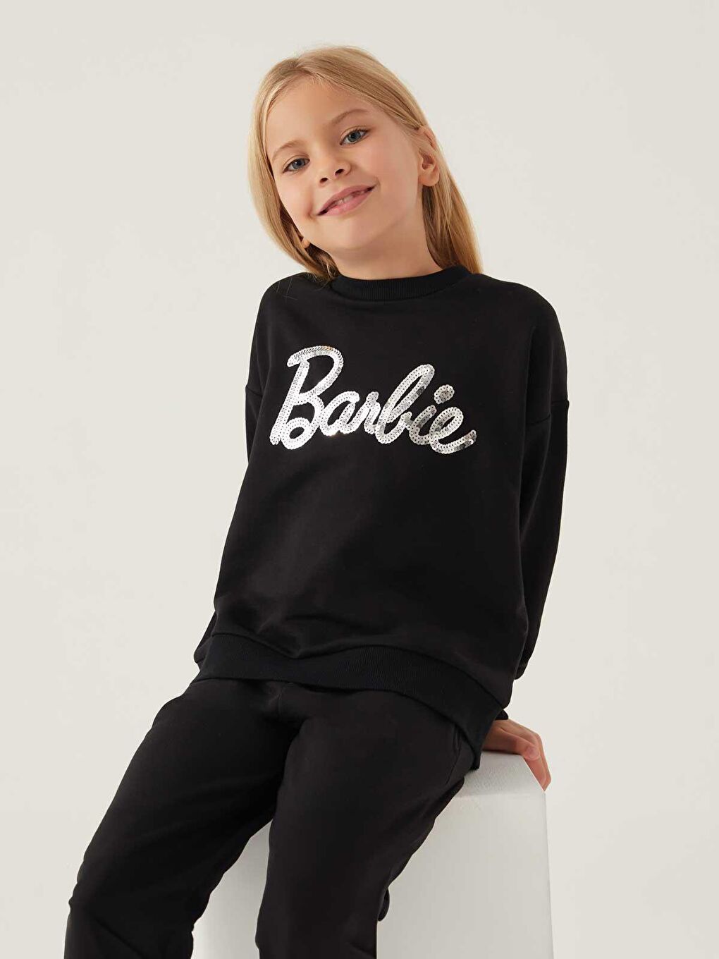 Civil Siyah Barbie Kız Çocuk Sweatshirt 3-7 Yaş Siyah - 2