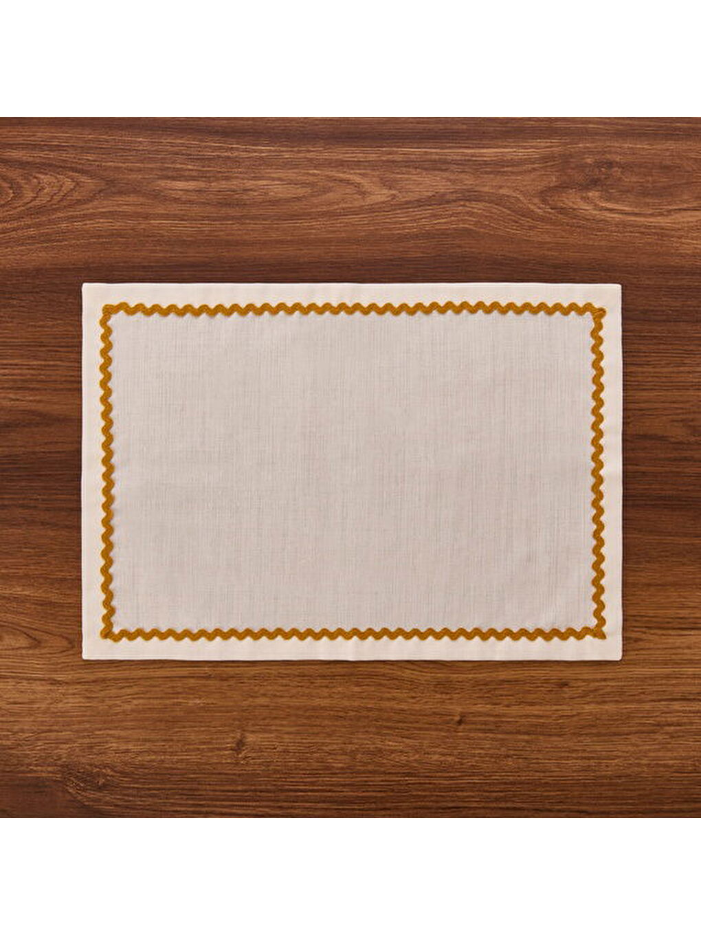 Evidea Soft Mustard 2'li Amerikan Servis - Beyaz - 35x50 cm - 1