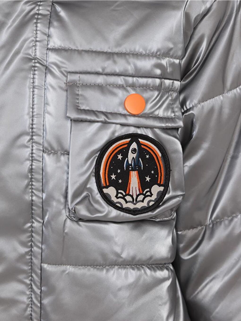 Boys Astronot Baskılı 2-5 Yaş Mont - Gri 4-5 Yaş-4