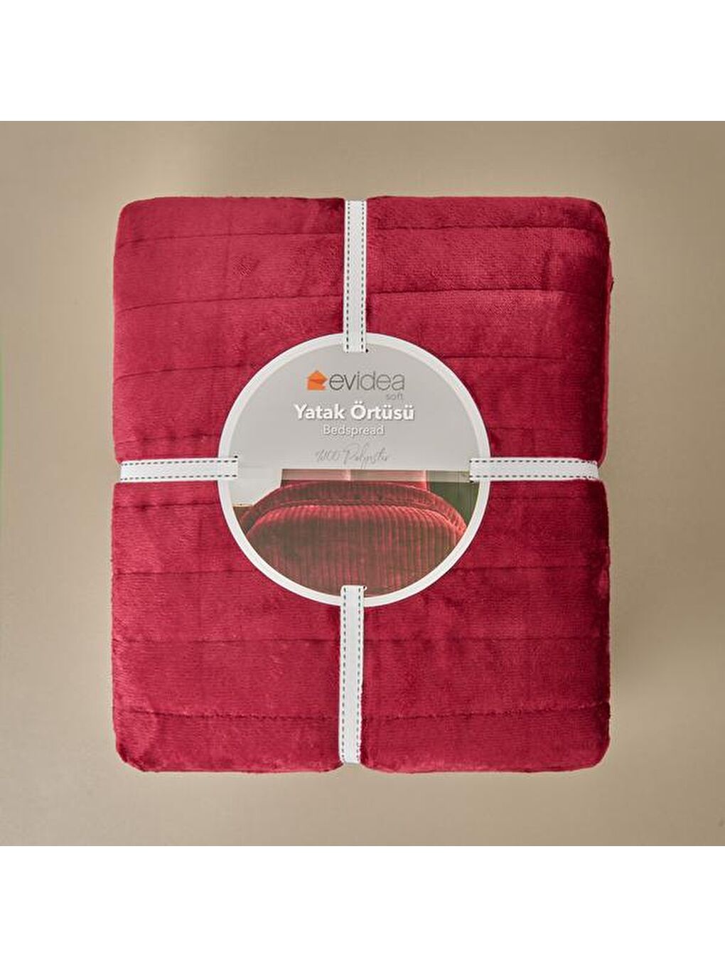 Soft Magro Çift Kişilik Yatak Örtüsü - Kırmızı - 200x230 cm-1