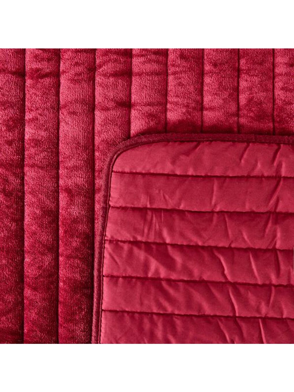 Soft Magro Çift Kişilik Yatak Örtüsü - Kırmızı - 200x230 cm-3