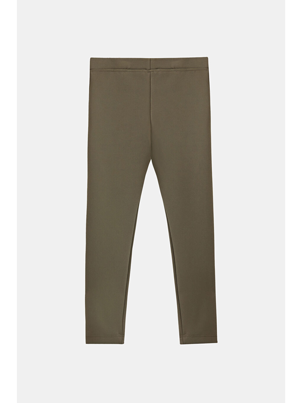 Haki Deniz Yeşili Kız Çocuk Sahte 2 Cep İçi Pelüş Extra Kalın Kışlık Tayt-1