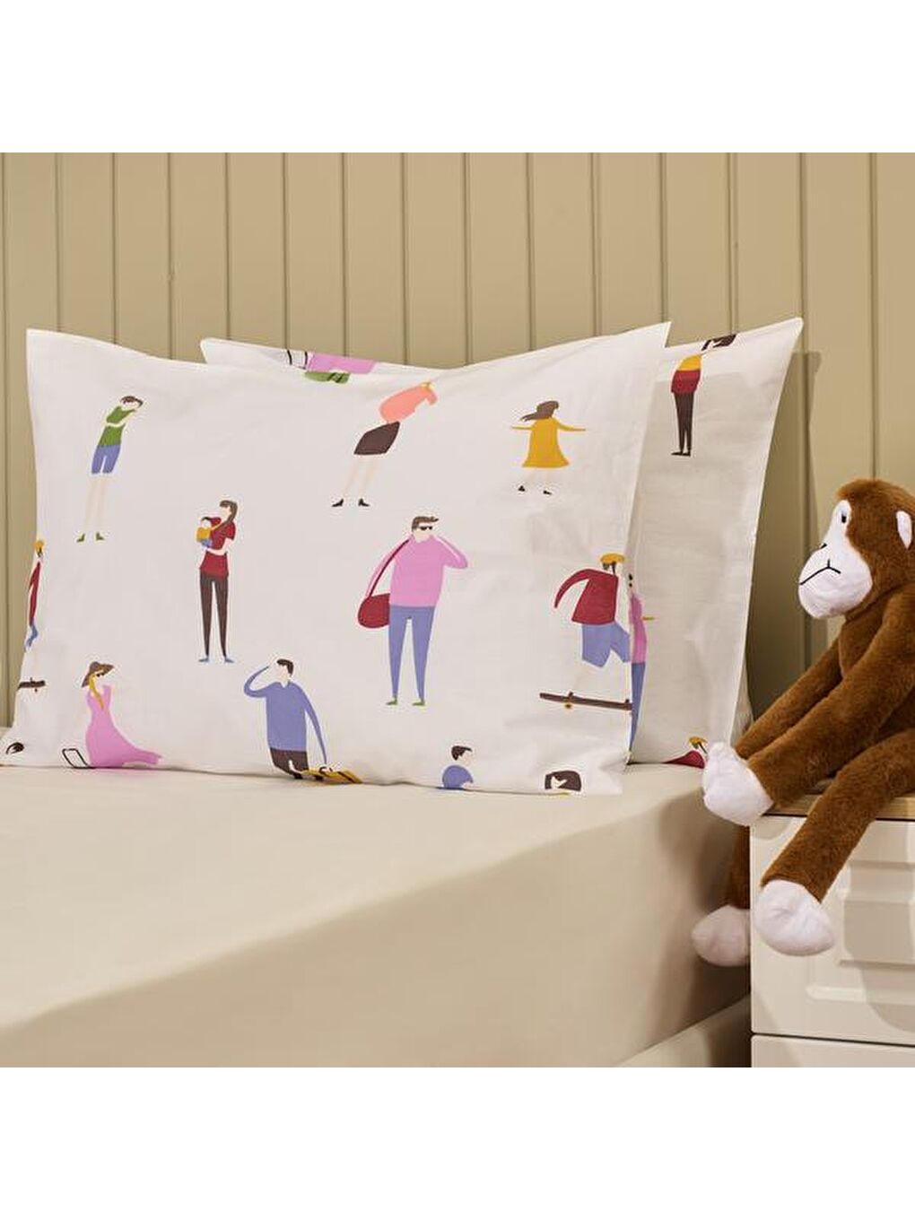 Karışık Soft Belum 2'li Yastık Kılıfı - Renkli - 50x70 cm