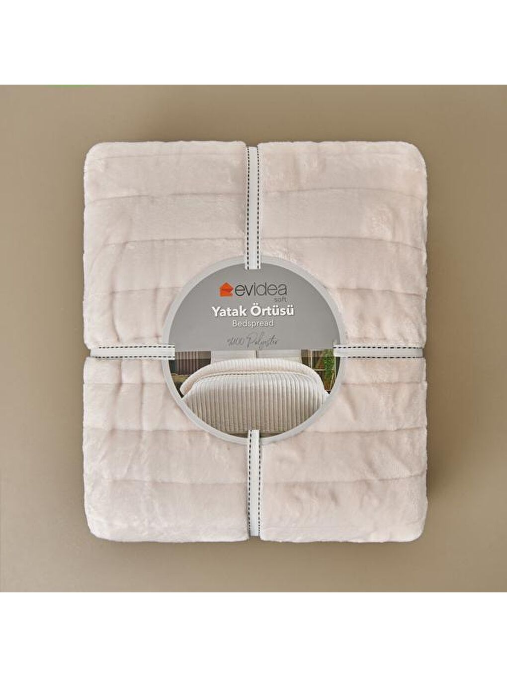 Soft Magro Çift Kişilik Yatak Örtüsü - Ekru - 200x230 cm-1