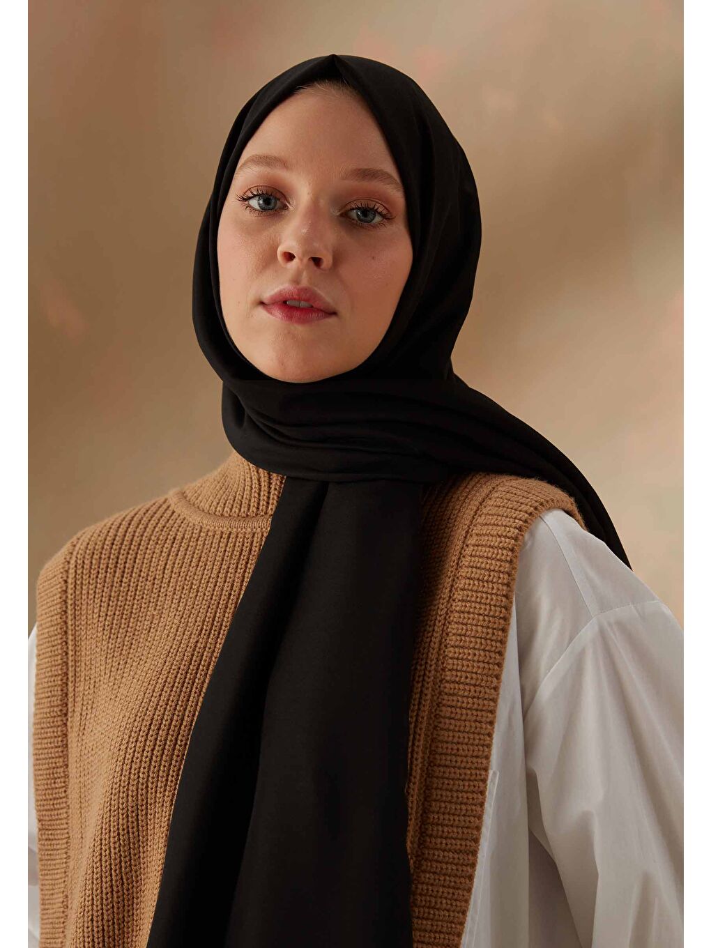 Pamuk Viskon Şal Siyah-0