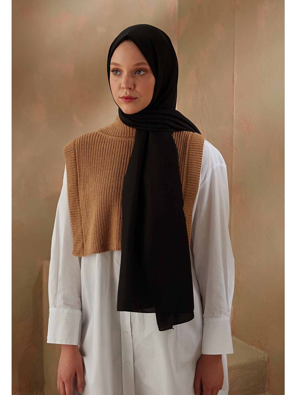 Pamuk Viskon Şal Siyah-1