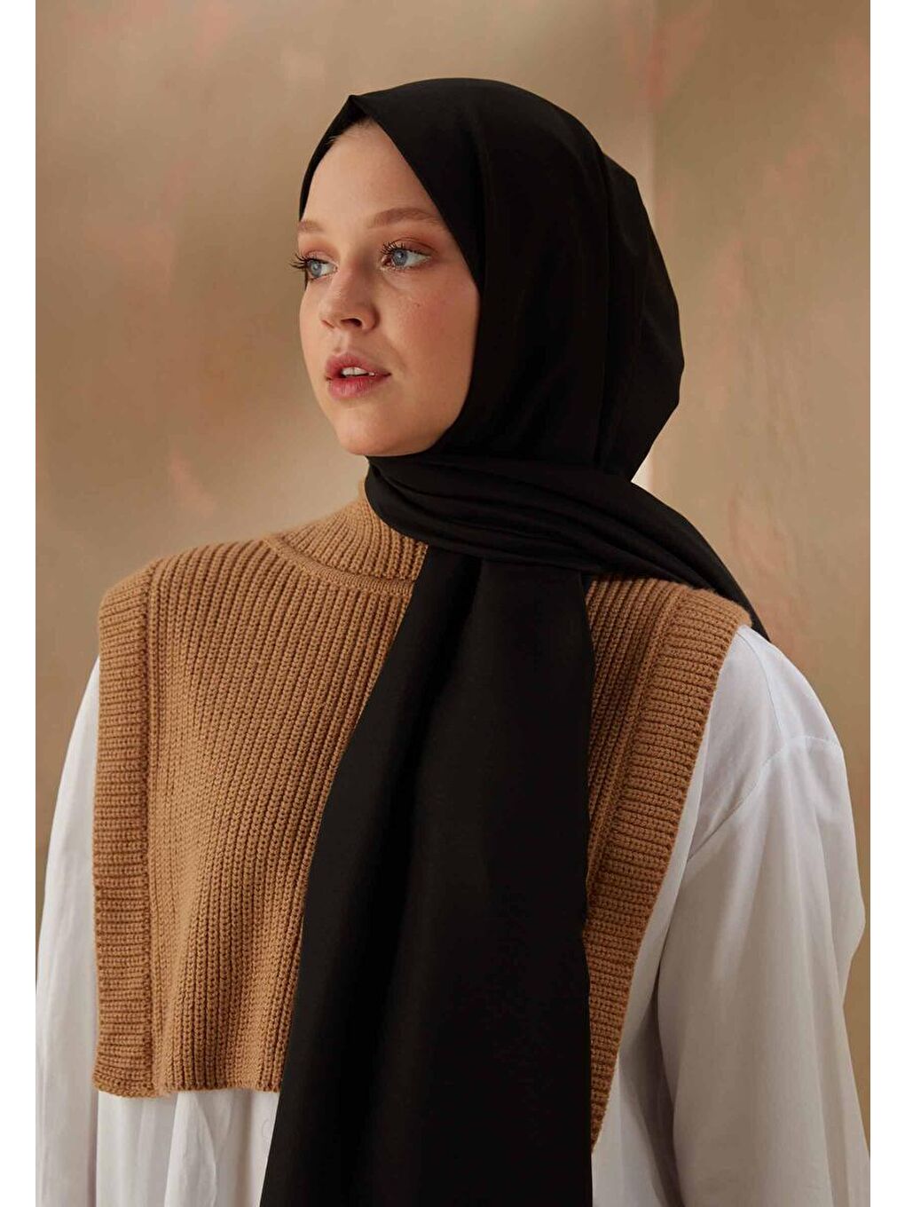 Pamuk Viskon Şal Siyah-3