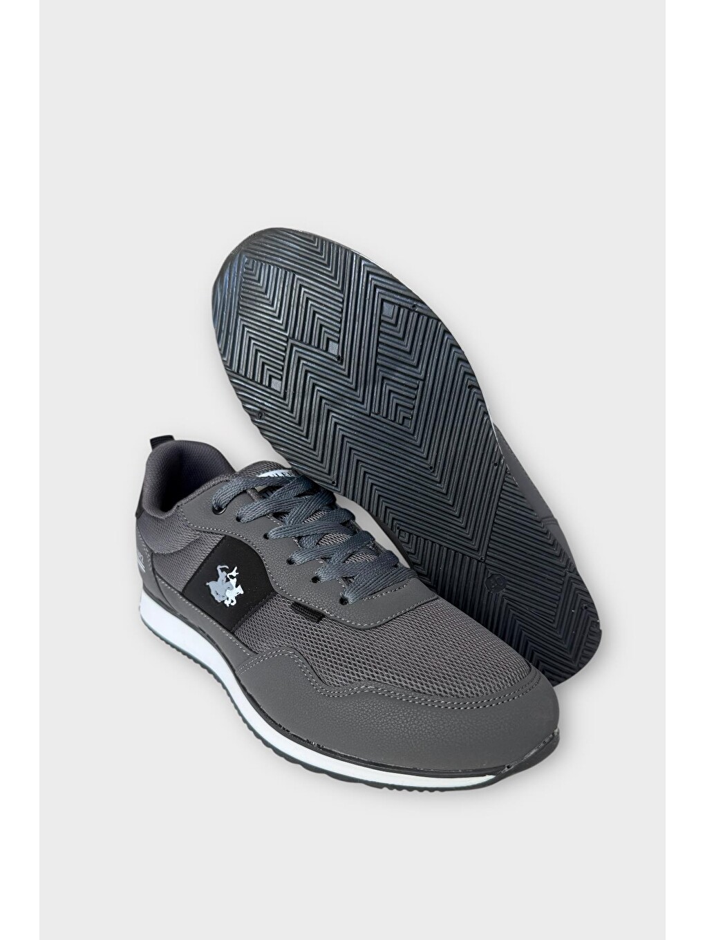 Gri Erkek Ortopedik Günlük Airfile Sneaker Spor Ayakkabı Füme-5