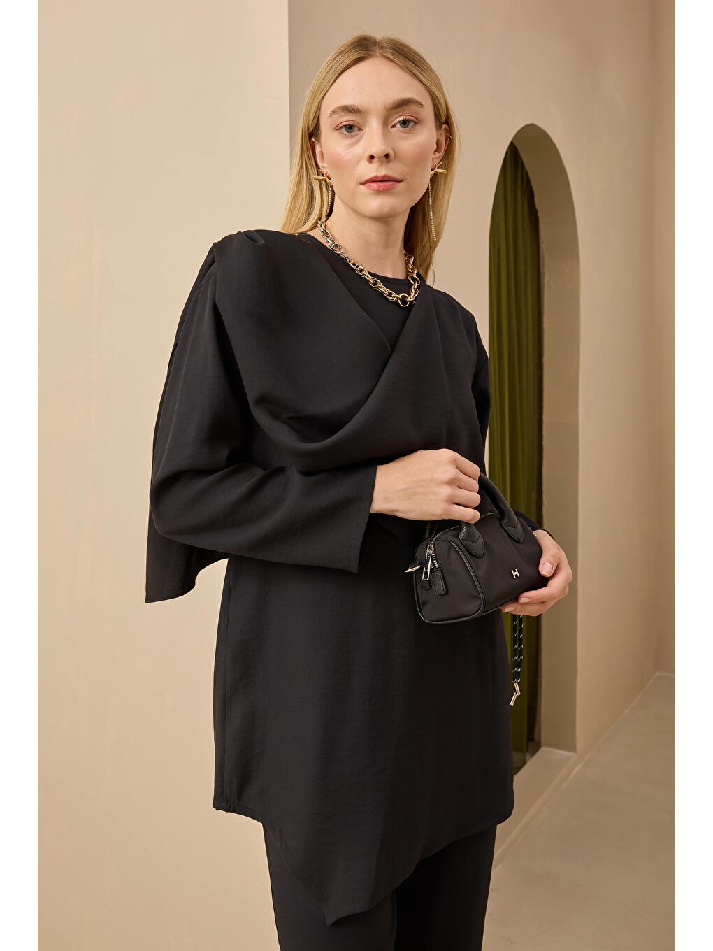 Şal Yaka Modal Takım Siyah-2