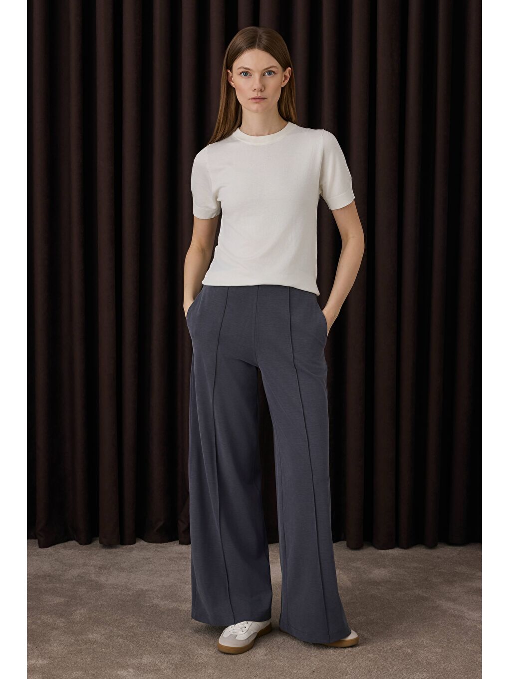 Modal Efektli Takım Lacivert-4