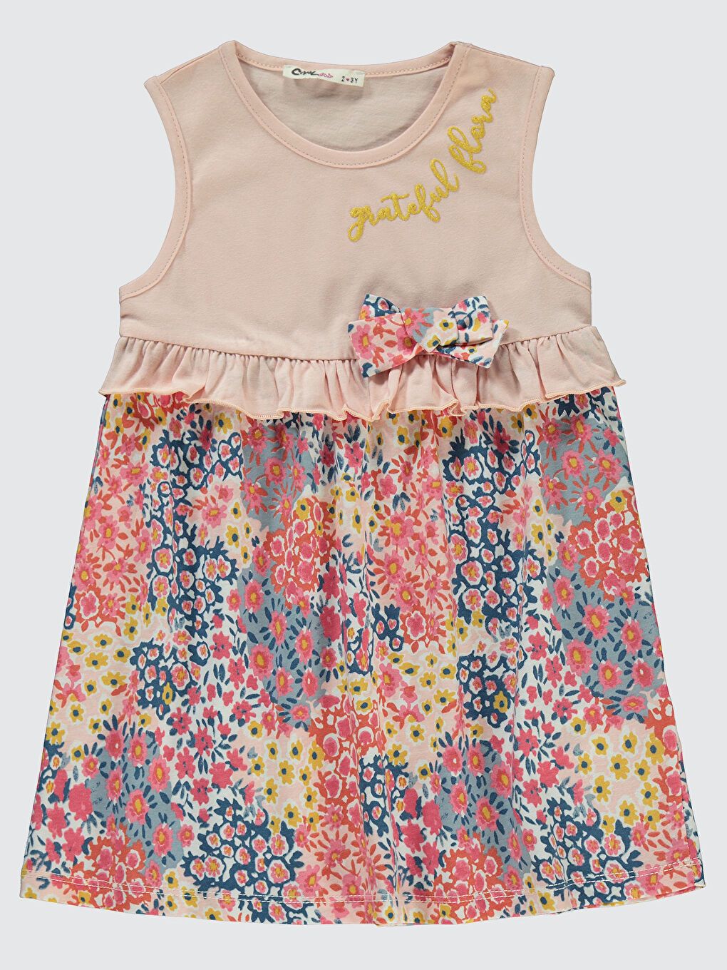 Pembe Girls Kız Çocuk Elbise 2-5 Yaş Pudra