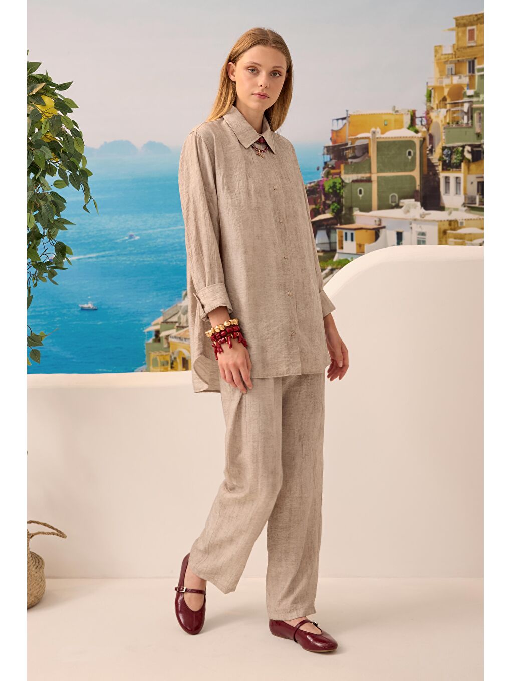 Bej Rahat Kesim Basic Takım Soft Kaşmir-1