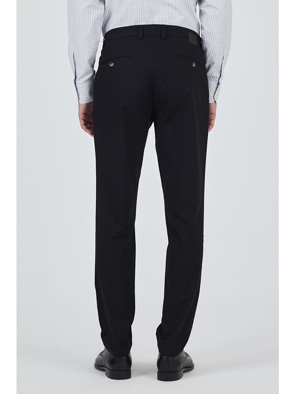 Siyah Gabardin Yan Cep Düz Paça Comfort Fit Pamuklu Casual Chino Pantolon 1003250121-4