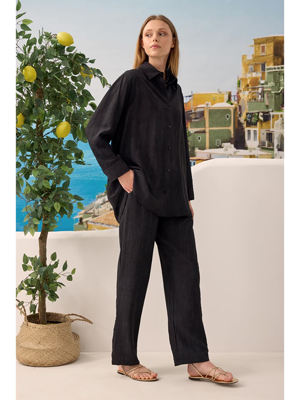 Rahat Kesim Basic Takım Siyah-1