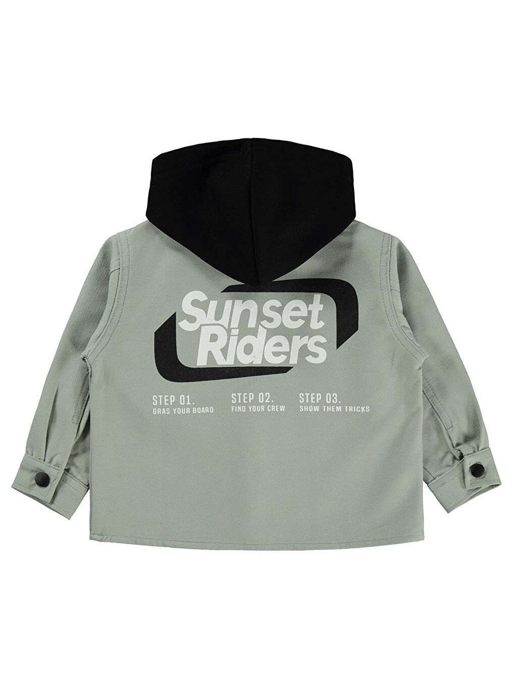 Boys Çift Cepli Kapüşonlu 2-5 Yaş Gömlek - Haki 2-3 Yaş-1