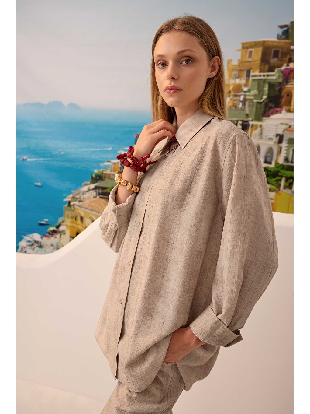 Bej Rahat Kesim Basic Takım Soft Kaşmir-3