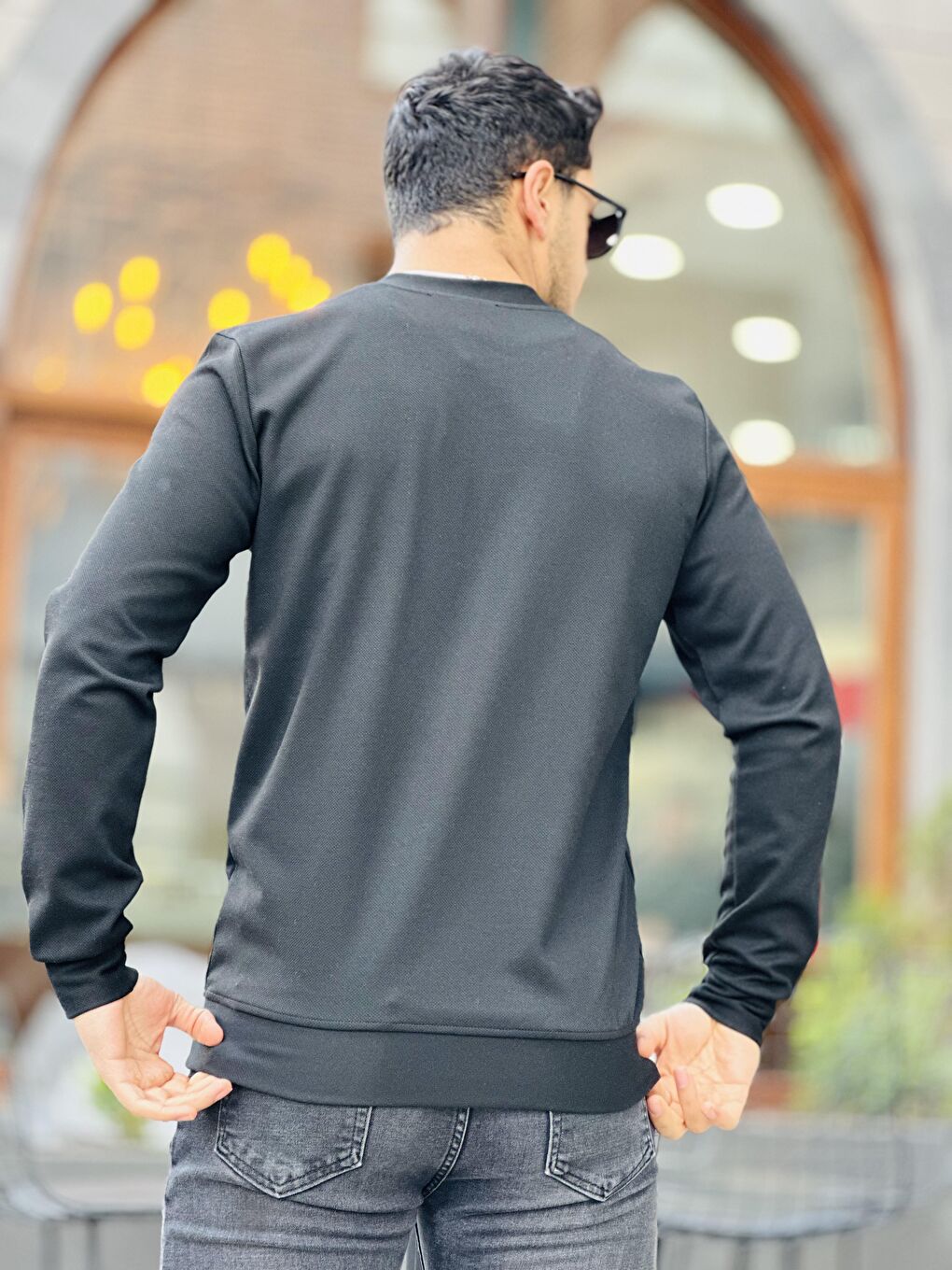 Miron Siyah Yarım Fermuarlı Kolej Yaka Sweatshirt Regular Fit-Siyah - 1