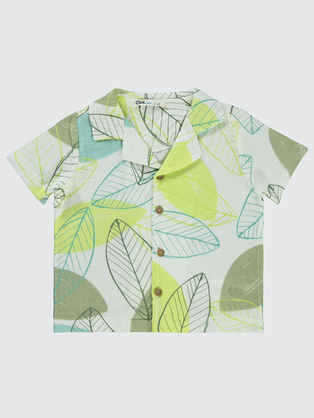 Boys Erkek Çocuk Gömlek 2-5 Yaş Açık Çağla Yeşili