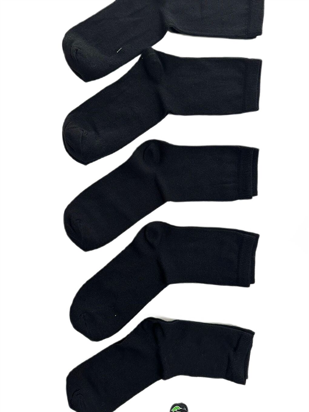 OZZY SOCKS Siyah 5 Çift Siyah Renkli Pamuklu Çocuk Uzun Soket Çorap - 1