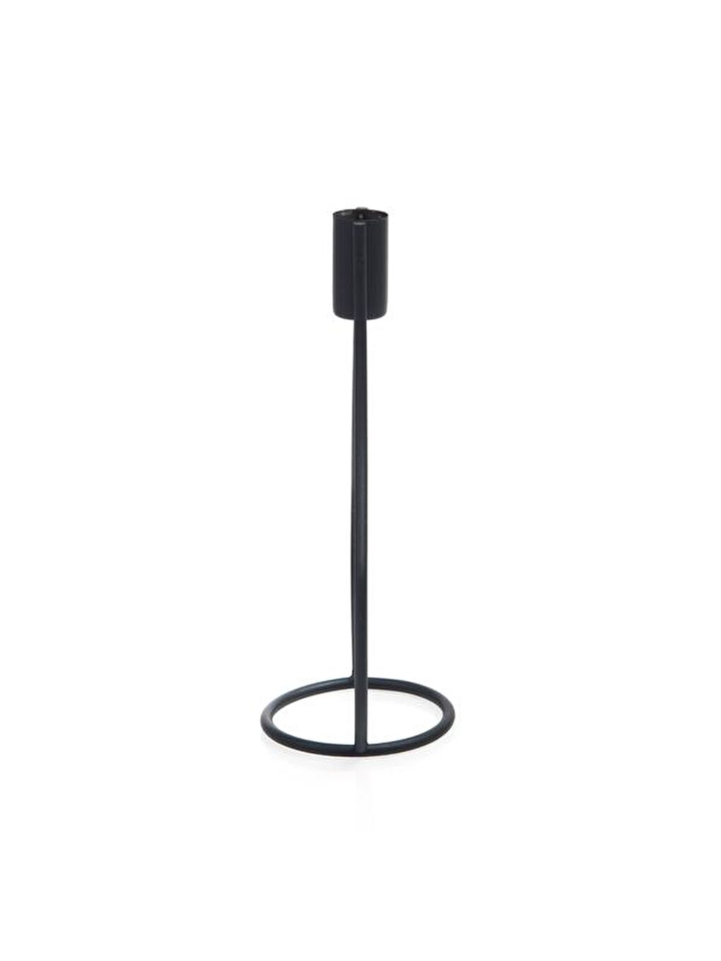 Dekoratif Vazo Şamdan - Siyah - 21x13x8 cm-1