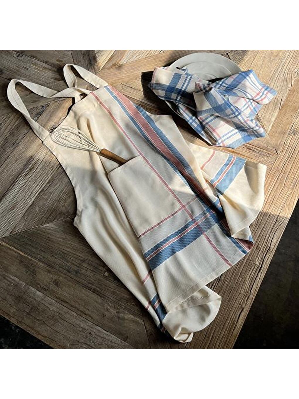 Karışık Ekose Desenli Mutfak Önlüğü-3