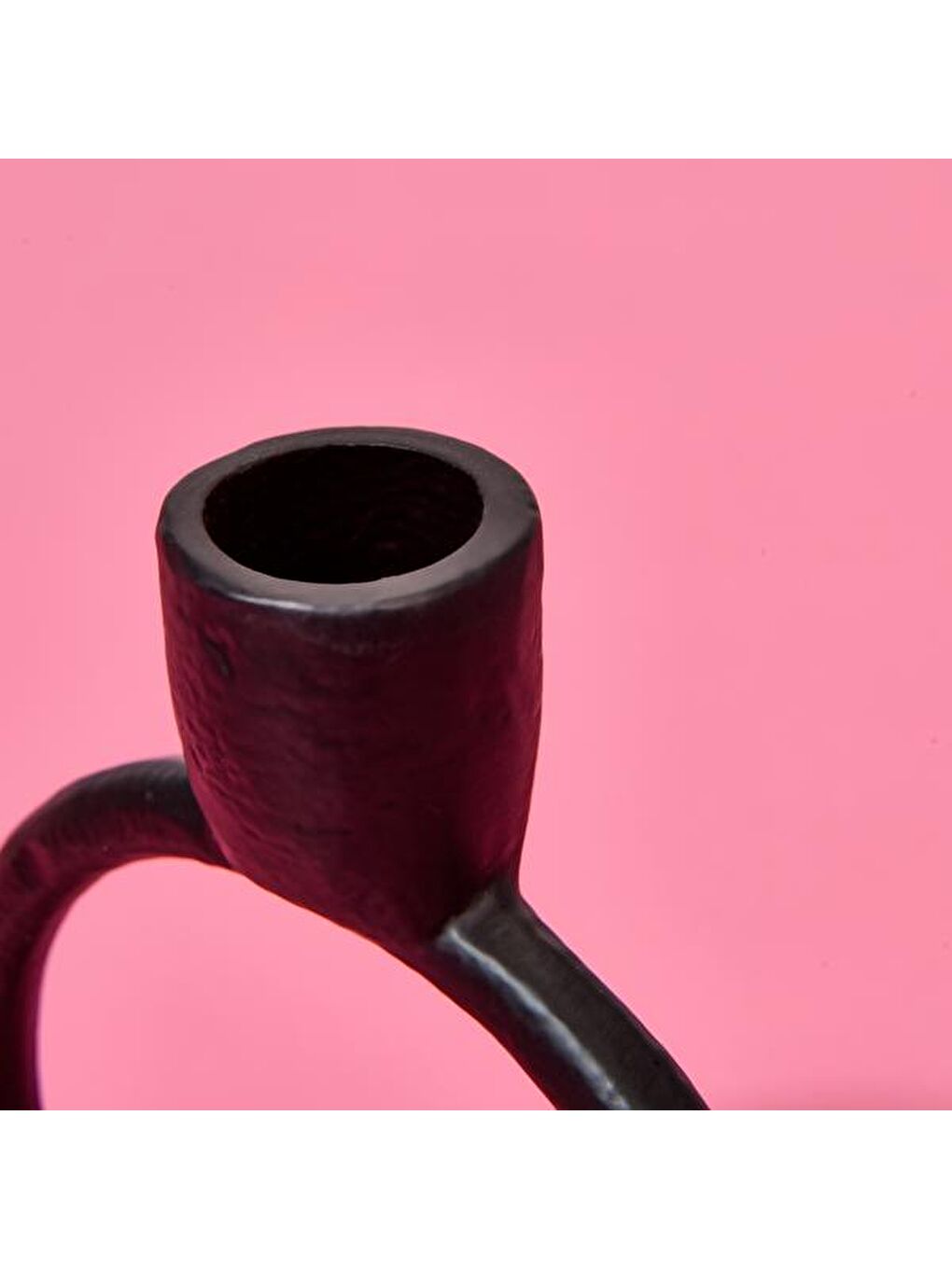 Circle Şamdan - Siyah - 11,5x7,5x15 cm-3