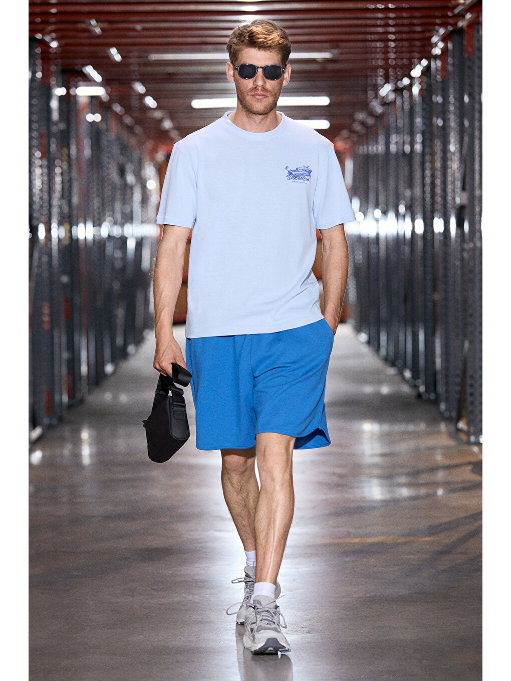 Mavi ROOMY Erkek %100 Organik Pamuklu Yuvarlak Yakalı Baskı Detaylı Comfort Fit MAVİ T-Shirt-2