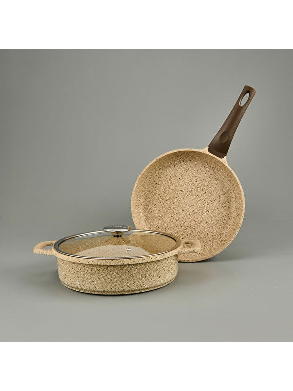 Montana 3 Parça Tava Seti - Bej - 26 cm-1