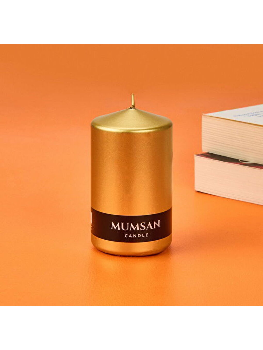 Sarı Baton Mum - Metalik Gold – 6x10 cm