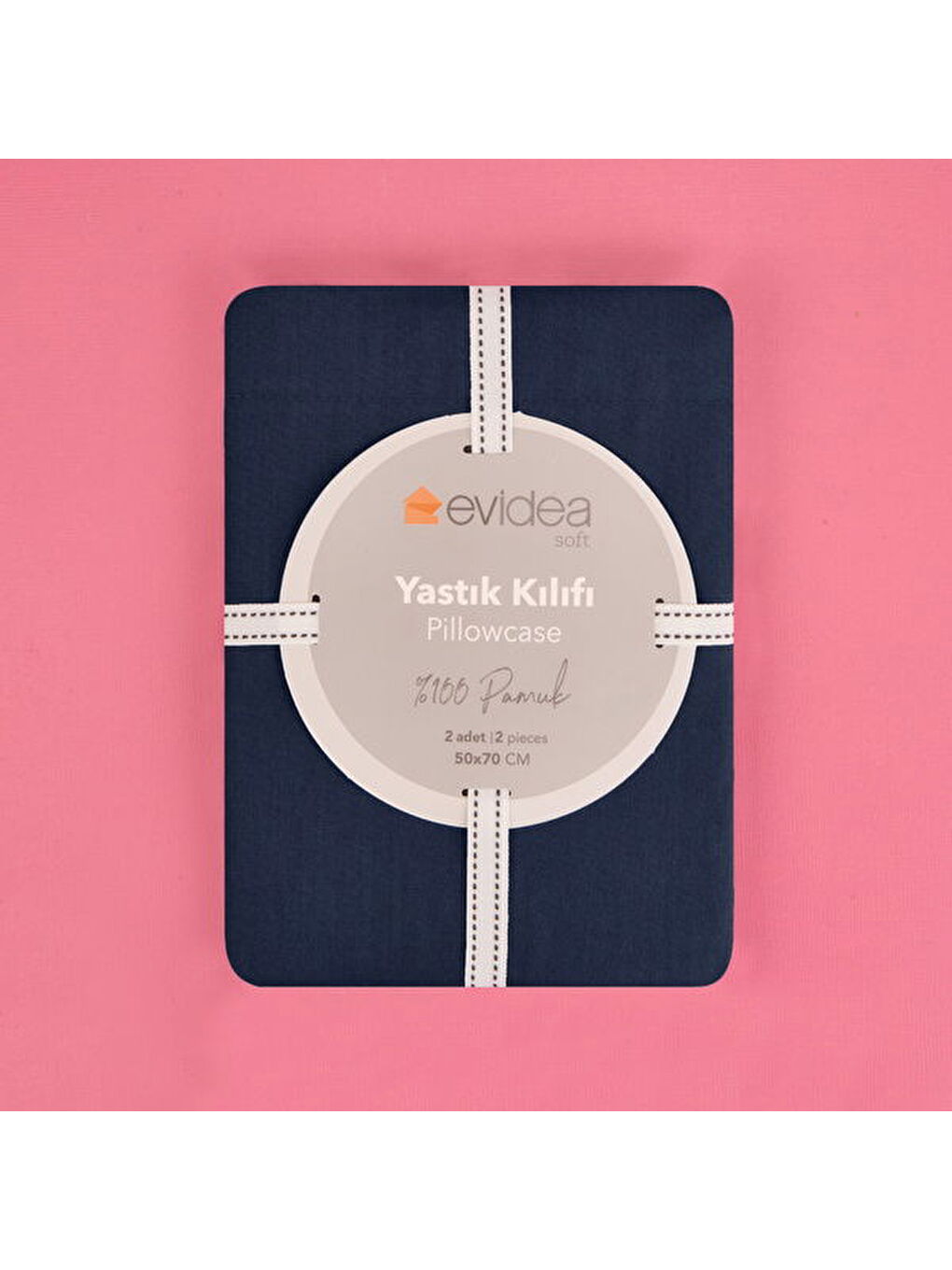 Soft Oxford 2'li Yastık Kılıfı - Lacivert - 50x70 cm-1