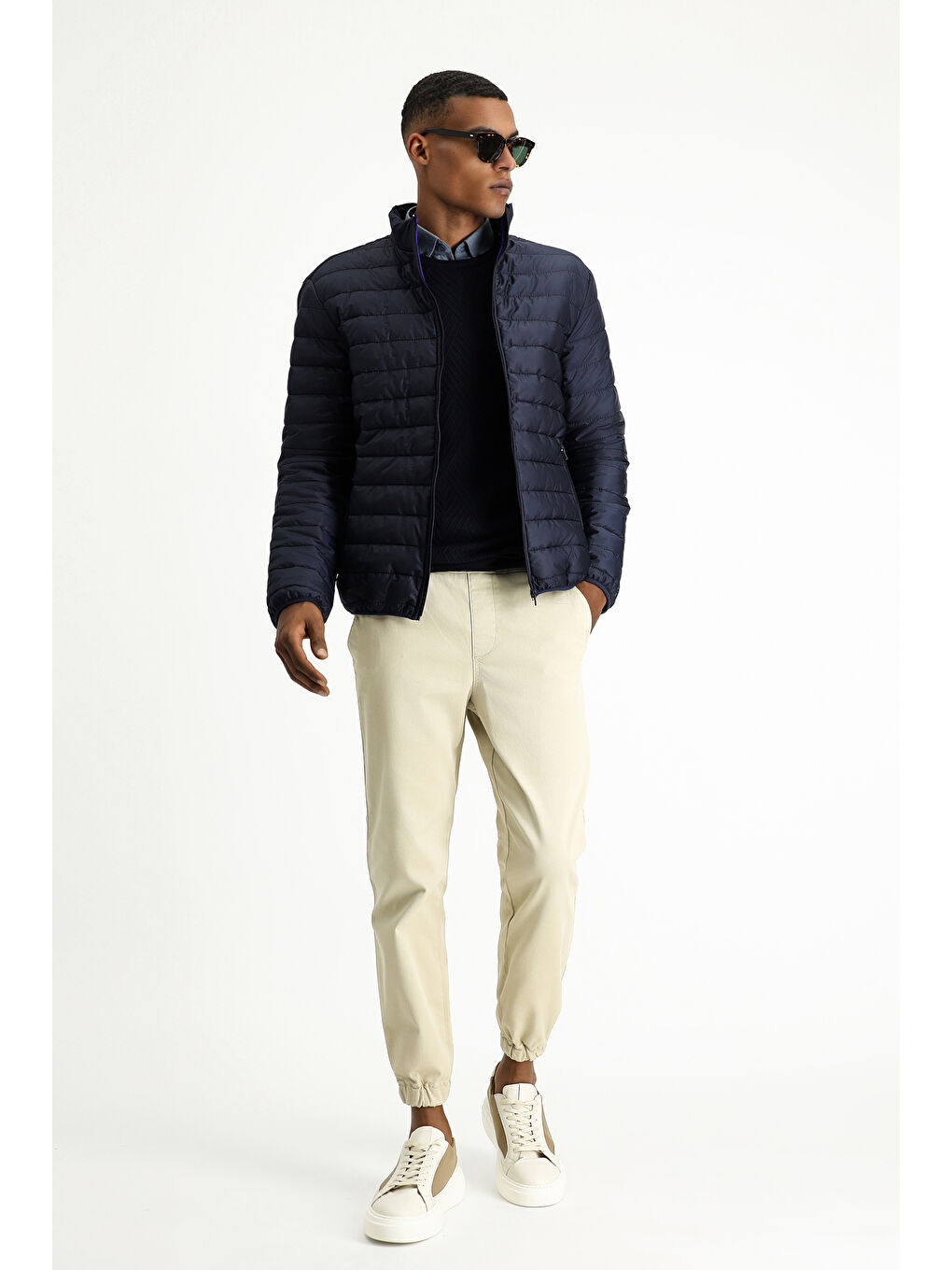 Lacivert Kapitone Spor Mont-1