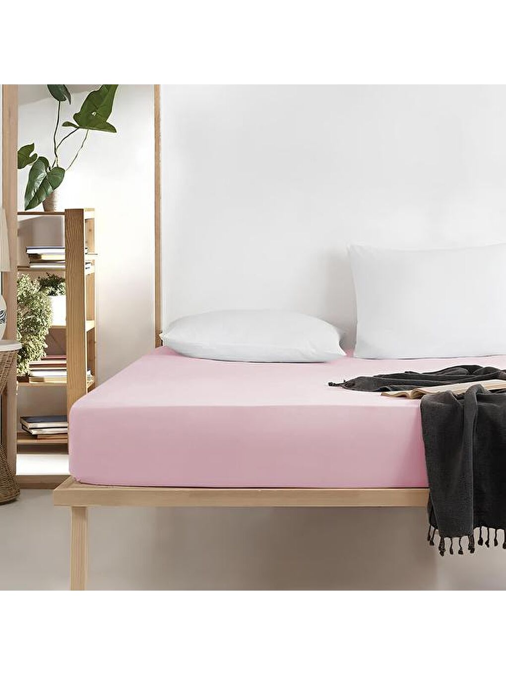 Soft Tek Kişilik Lastikli Çarşaf - Pembe - 120x200 cm