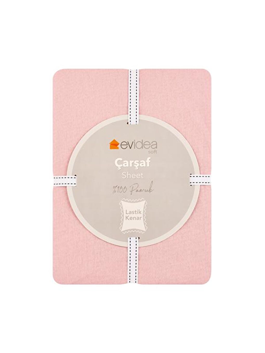 Soft Tek Kişilik Lastikli Çarşaf - Pembe - 120x200 cm-2