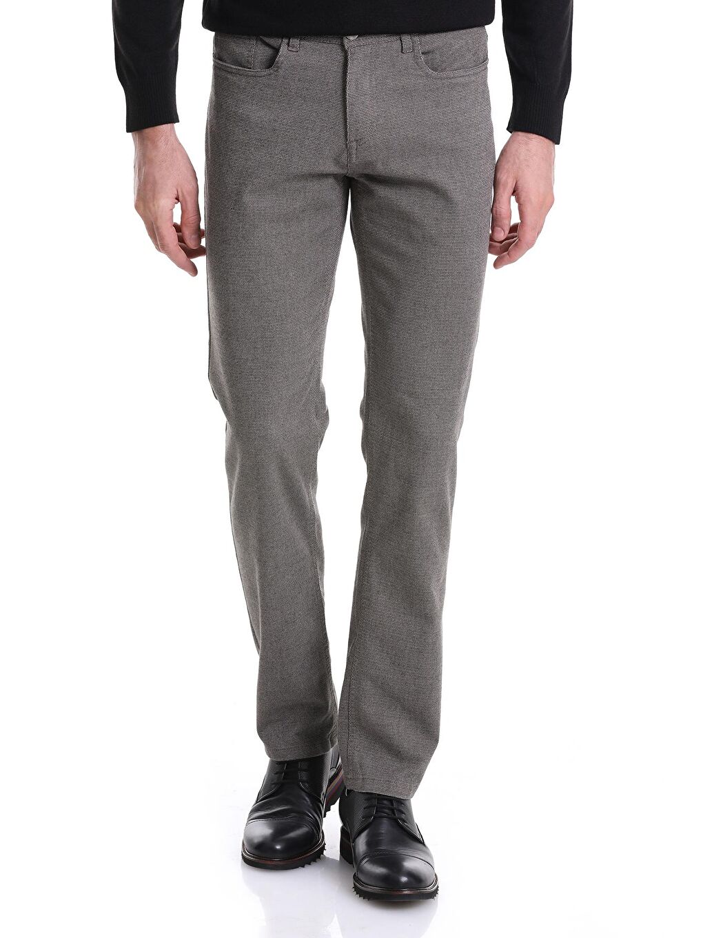 Bej Vizon Regular Fit Düz 5 Cep Pamuklu Jean Pantolon