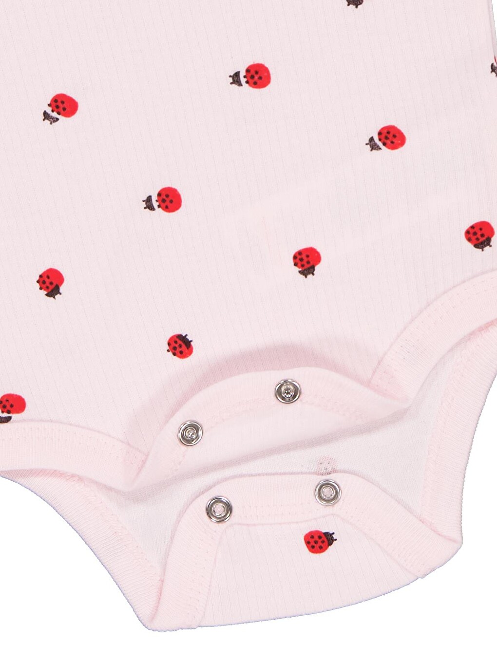 Baby Uğur Böceği Empirme 0-48 Ay Çıtçıtlı Badi - Pembe-1