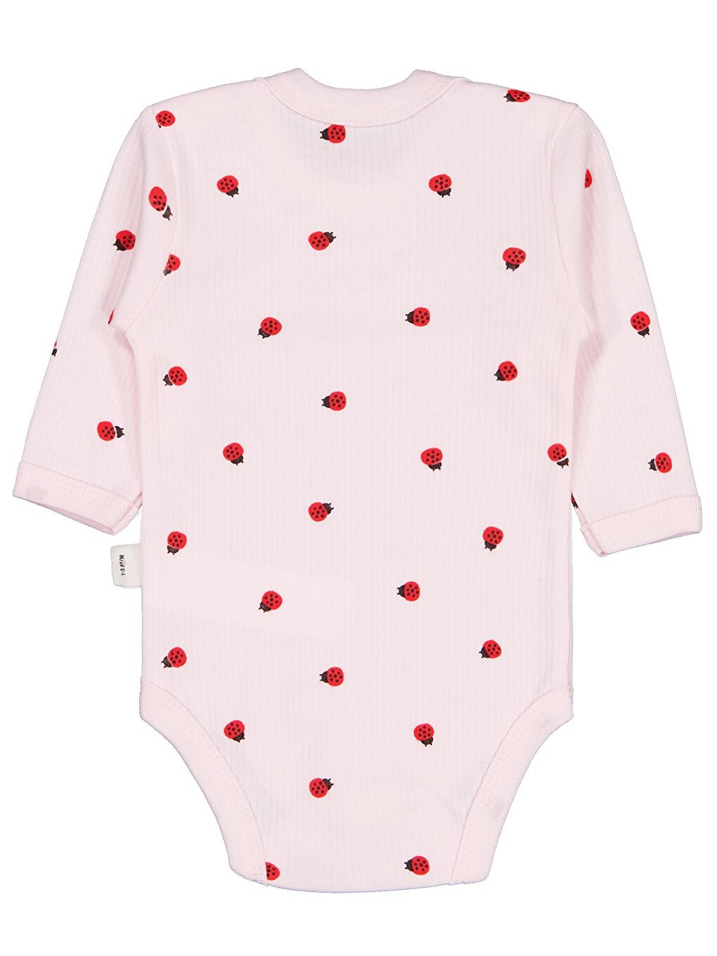 Baby Uğur Böceği Empirme 0-48 Ay Çıtçıtlı Badi - Pembe-2