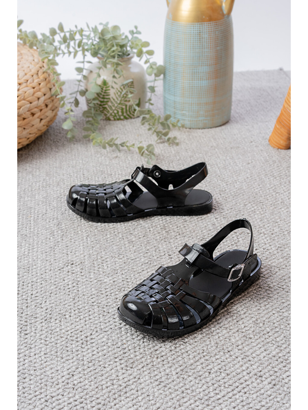 Kadın Siyah Jelly Sandalet