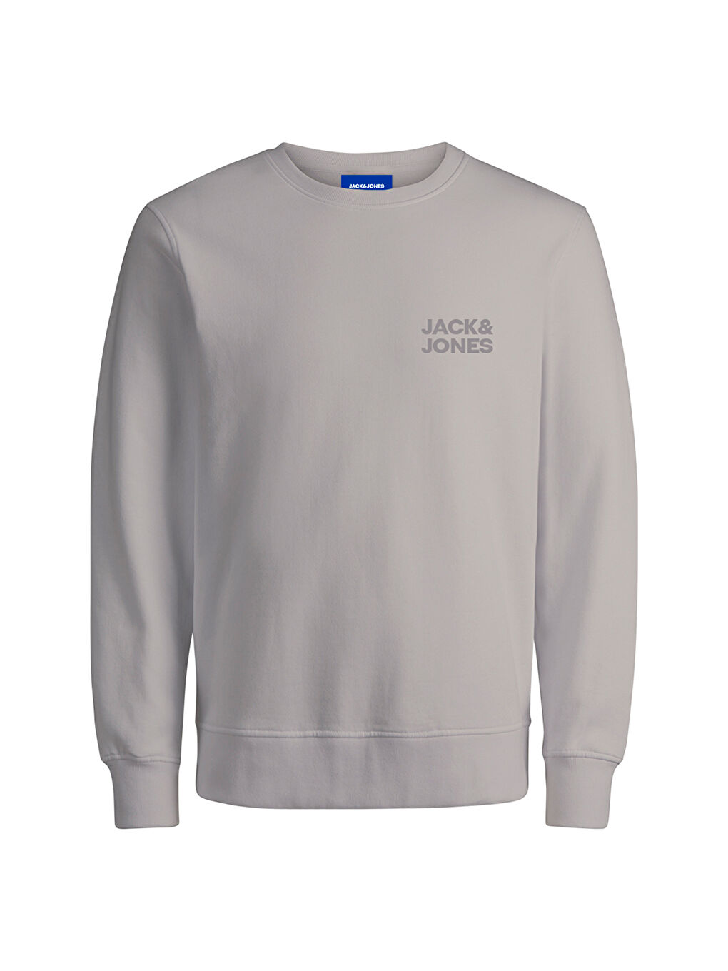 Logo Erkek Bej Yuvarlak Yaka Sweatshirt