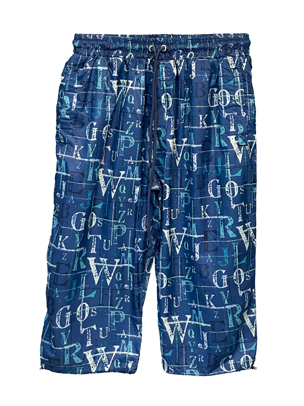 UV Koruma Erkek Havuz Deniz Uzun Kapri Şort Mayo K103 Lacivert02